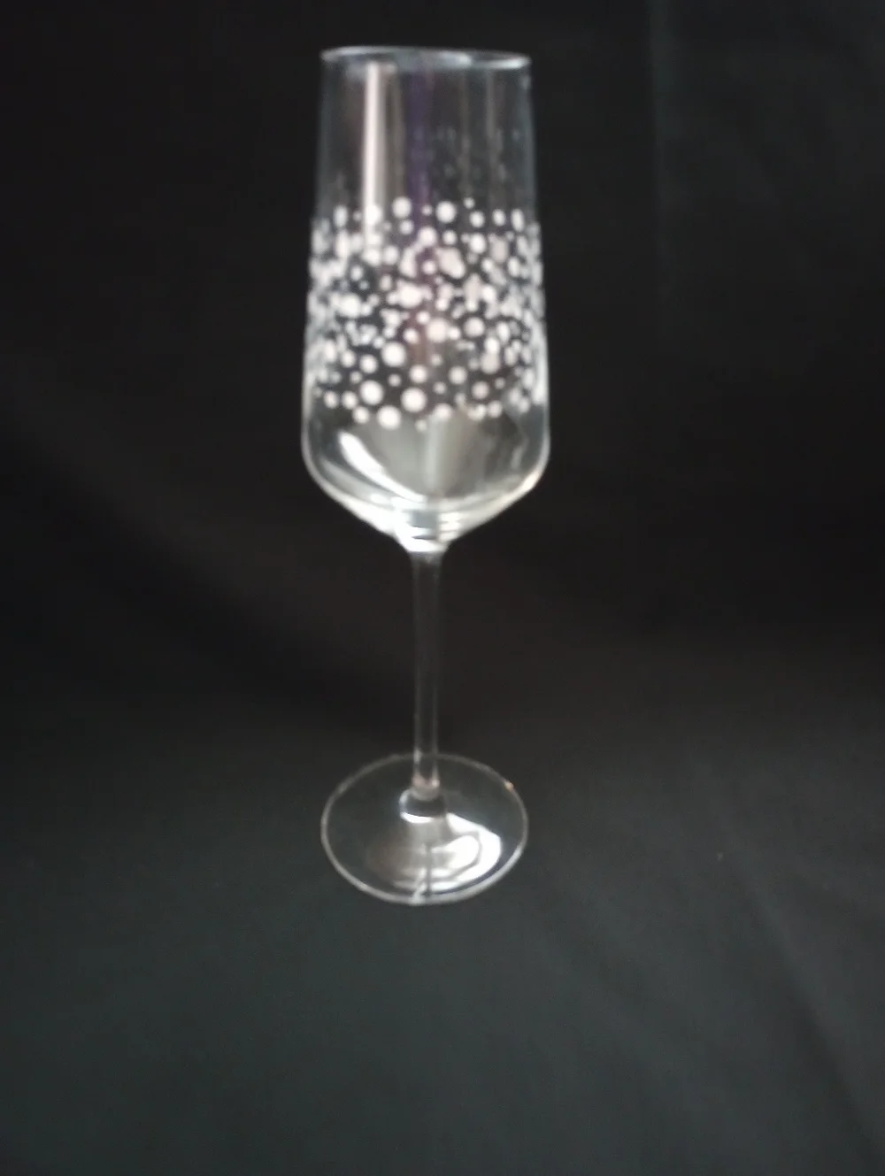 Ikea Inbjuden Bubble/White Dots Pattern Champagne Flutes -Set Of 3